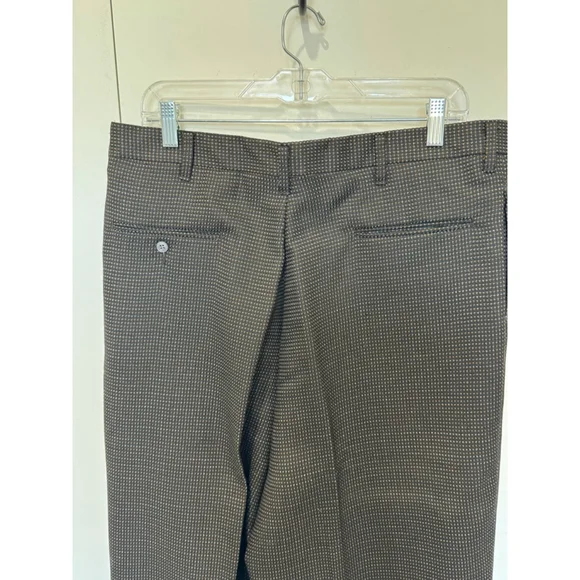 Men's H. John's tweed Overcoat Suit jacket44L/ cuffed pants W36x30L black Brown - Picture 11 of 13